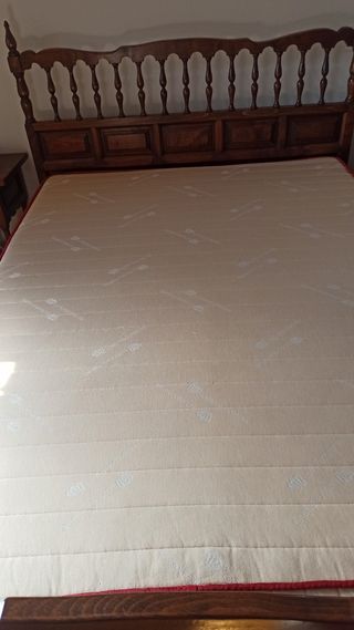 Cama madera 135cm - marrón
