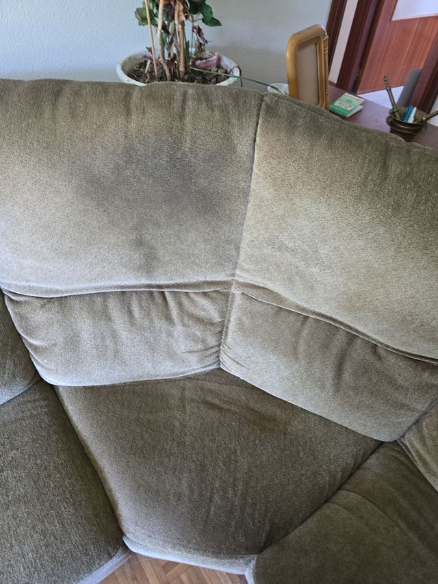 Sofá rinconero reclinable - Verde oliva