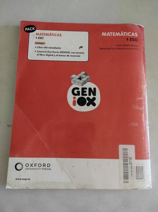 Matemáticas 1º ESO. Libro del estudiante. GENiOX