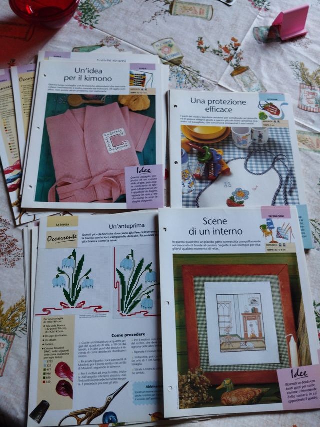 Schemi ricamo punto croce vintage