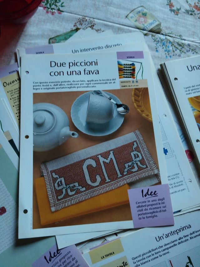 Schemi ricamo punto croce vintage