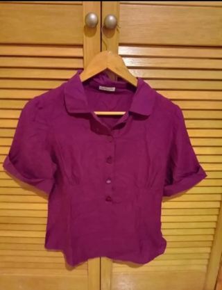 Blusa Massimo Dutti morada