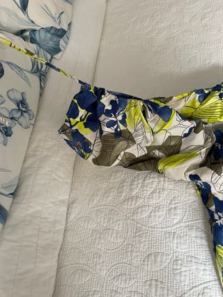 Vestido corto estampado flores-amarillo