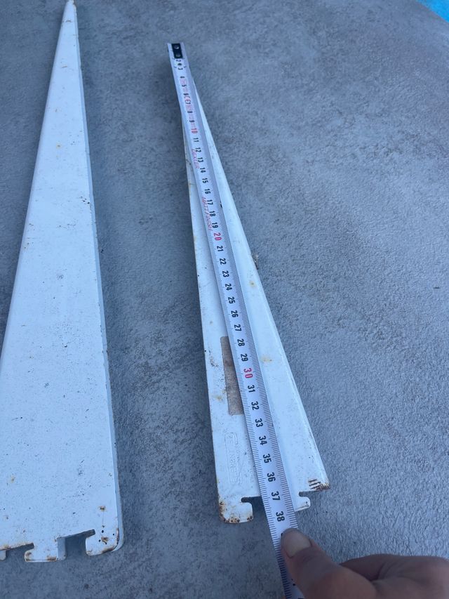 Estantes metálicos blancos - 6 uds 3 estantes