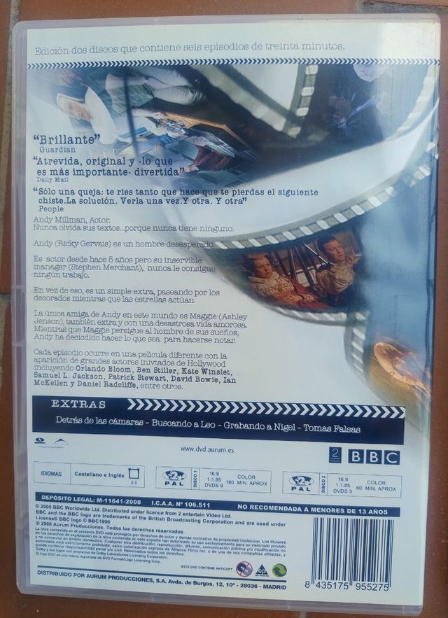 Extras (BBC): temporadas 1 y 2 - DVD