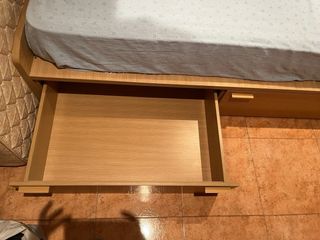 Cama cajonera 90cm -madera marrón