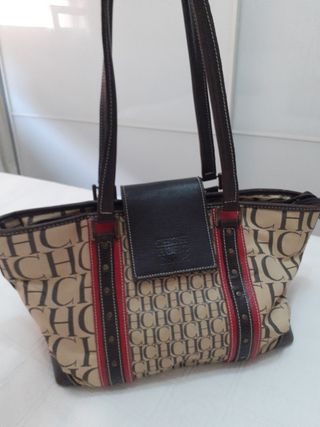 Bolso Carolina Herrera Beige y Marrón
