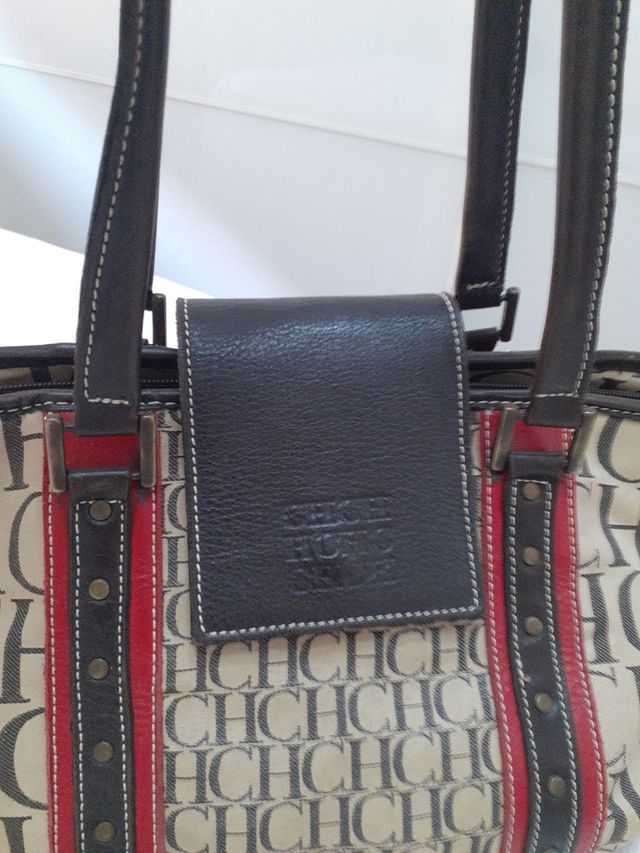 Bolso Carolina Herrera Beige y Marrón