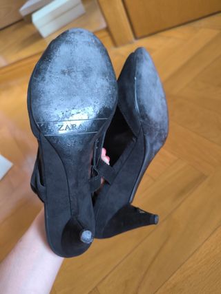 Zapatos Zara negros tacón 37