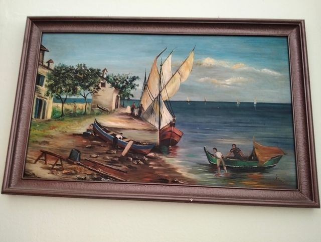 Dipinto anni '50 olio su tela