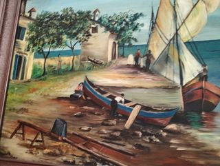 Dipinto anni '50 olio su tela