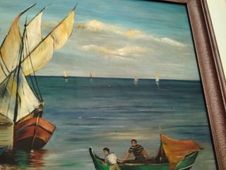 Dipinto anni '50 olio su tela