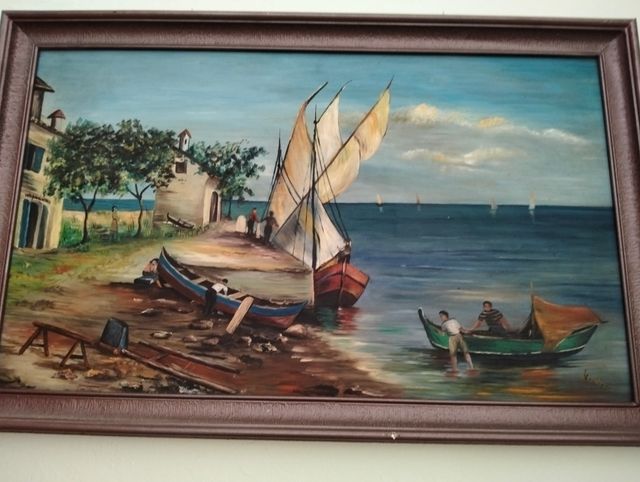 Dipinto anni '50 olio su tela