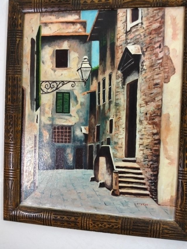 Dipinto olio su tela anni '50