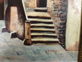 Dipinto olio su tela anni '50