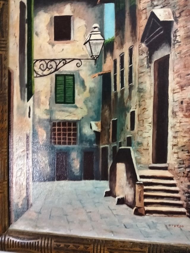 Dipinto olio su tela anni '50