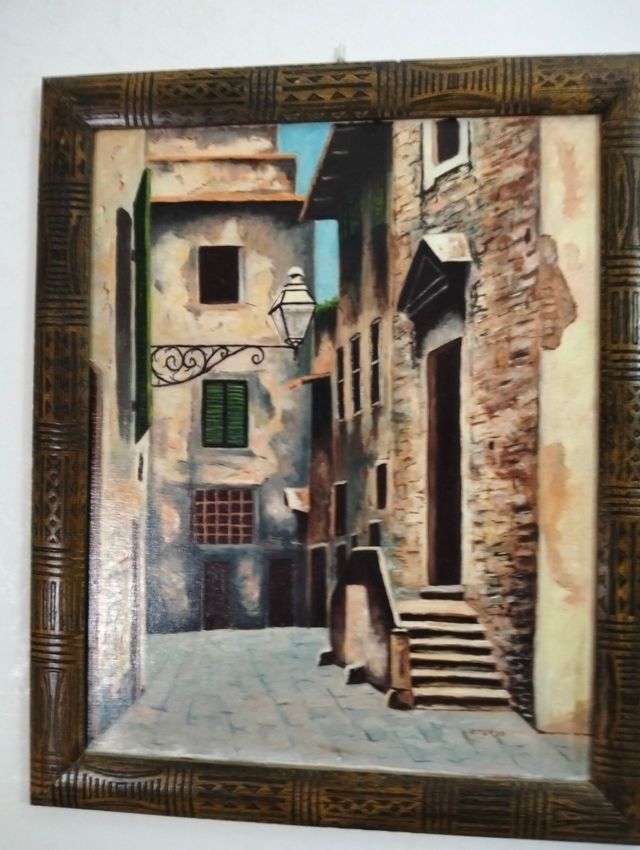 Dipinto olio su tela anni '50