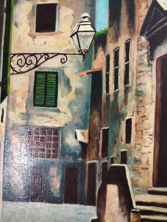 Dipinto olio su tela anni '50