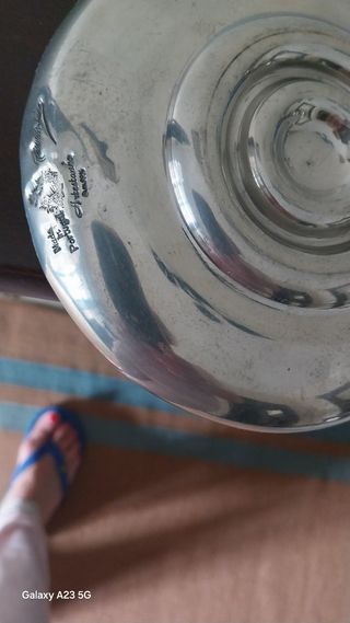 Prato decorativo estanho - 15cm