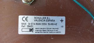 Lámpara de abalorios techo 3 luces