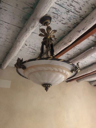 Lámpara de techo clásica de alabastro 44cm