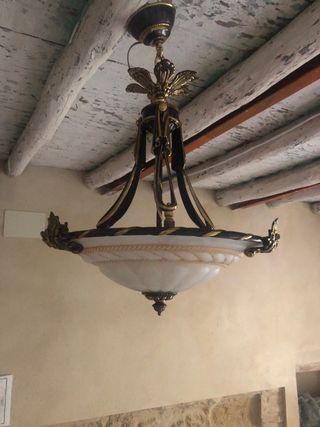 Lámpara de techo clásica de alabastro 44cm