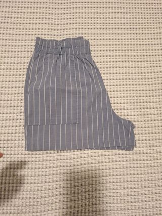 Shorts rayas azul-blanco mujer