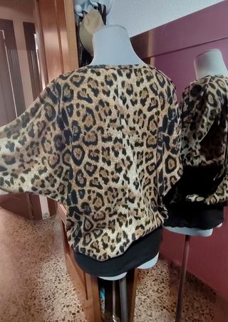 Jersey ochentero leopardo talla L