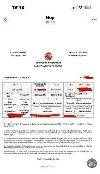 Barco + Motor Parsum 4Cv nuevo