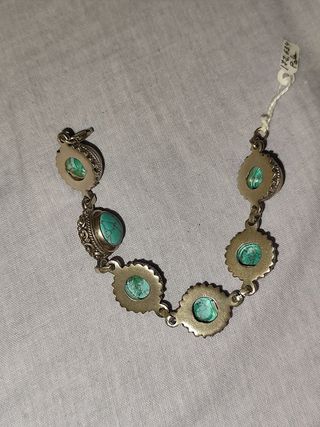 Pulsera de plata 925 con piedras turquesas