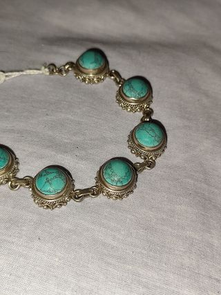Pulsera de plata 925 con piedras turquesas