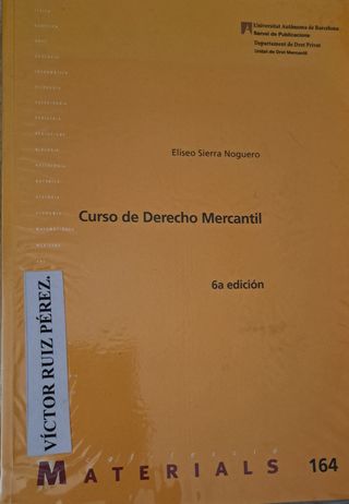 Curso de Derecho Mercantil (Relacions Laborals)