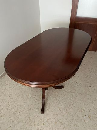 Mesa oval extensible madera