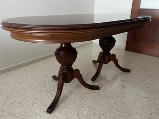 Mesa oval extensible madera