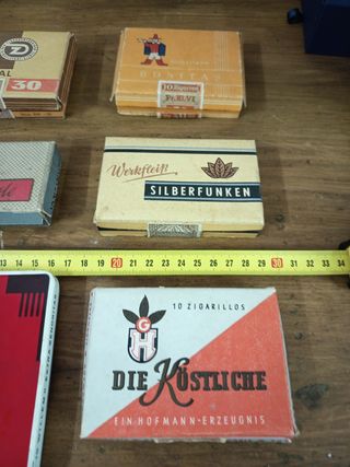 Lote 6 cajas tabaco antiguas Alemania Holanda