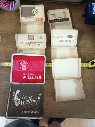 Lote 6 cajas tabaco antiguas Alemania Holanda