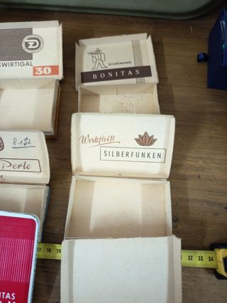 Lote 6 cajas tabaco antiguas Alemania Holanda