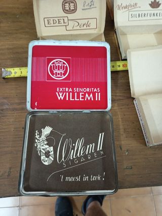 Lote 6 cajas tabaco antiguas Alemania Holanda