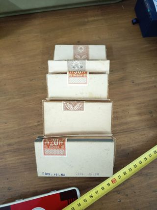 Lote 6 cajas tabaco antiguas Alemania Holanda