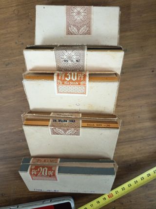 Lote 6 cajas tabaco antiguas Alemania Holanda