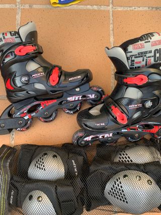 Patines, patinete , patín y protecciones