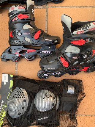 Patines, patinete , patín y protecciones
