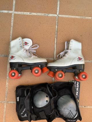 Patines, patinete , patín y protecciones