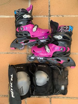 Patines, patinete , patín y protecciones