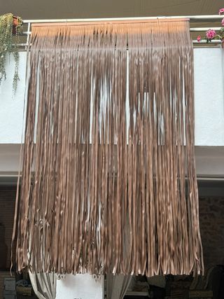 Tende a strisce di PVC, fatte a mano