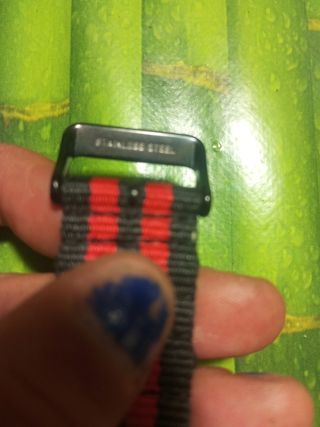 Correa reloj Racer negra y roja