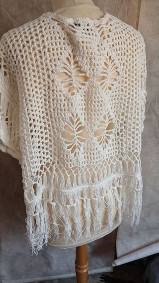 Top corto crochet blanco