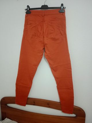 Pantalones pitillo Denim Co. - Naranja y Verde azu