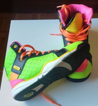 Zumba Sneakers - Deportivas verdes y rosas