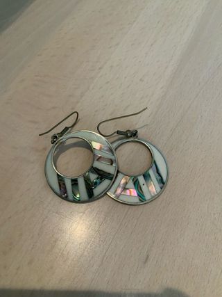 Orecchini argento madreperla. Provenienza Messico